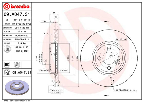 Disque de frein COATED DISC LINE