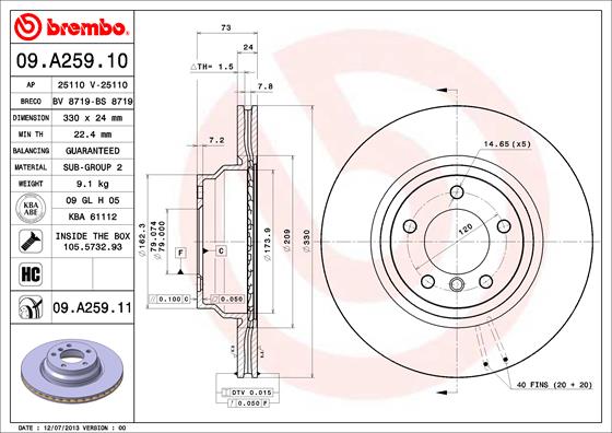 Disque de frein COATED DISC LINE