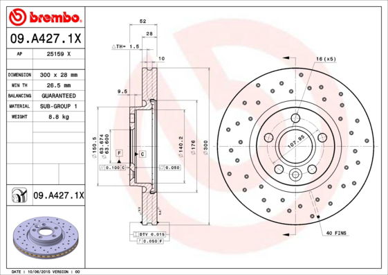 Disque de frein BREMBO XTRA LINE