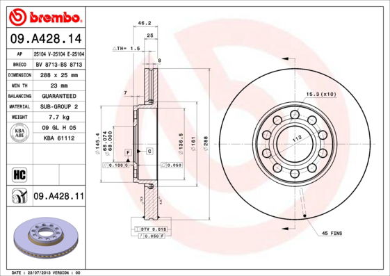 Disque de frein COATED DISC LINE