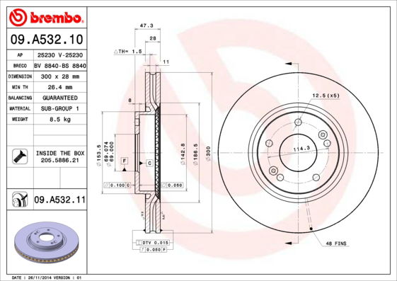 Disque de frein COATED DISC LINE