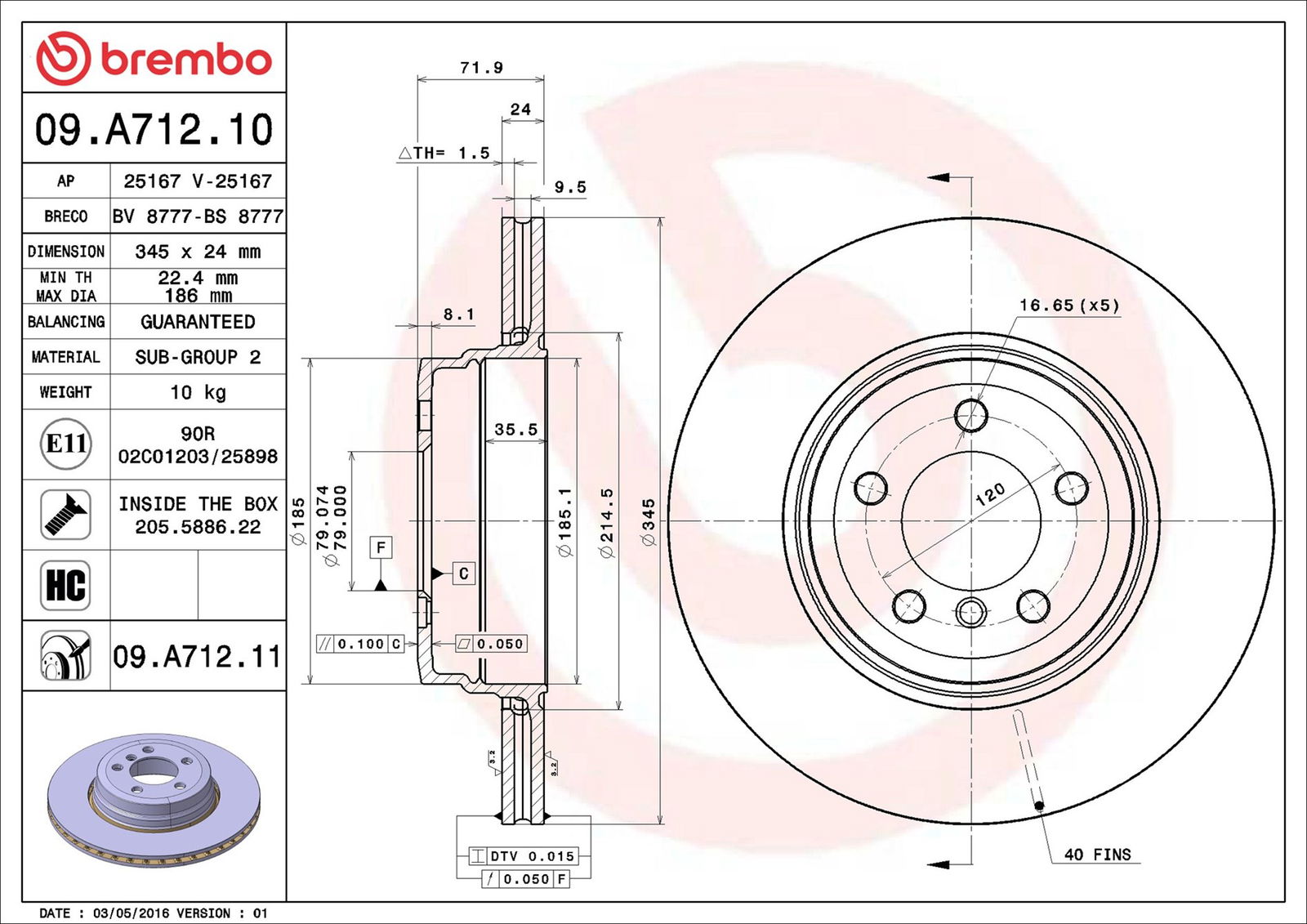Disque de frein COATED DISC LINE