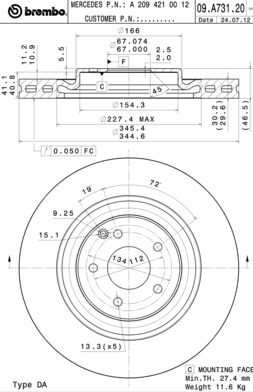 Disque de frein COATED DISC LINE