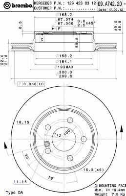 Disque de frein COATED DISC LINE