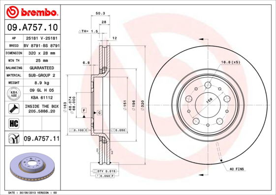 Disque de frein COATED DISC LINE