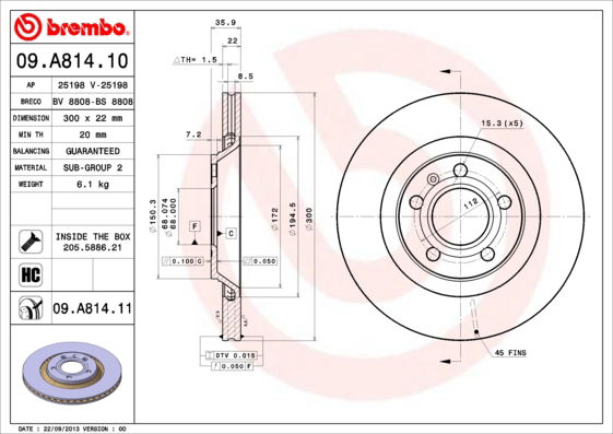 Disque de frein COATED DISC LINE