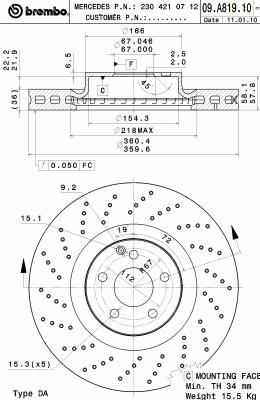 Disque de frein COATED DISC LINE