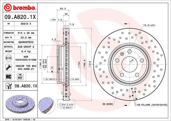 Disque de frein BREMBO XTRA LINE