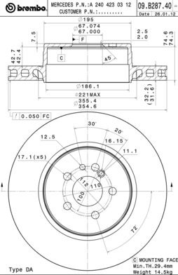 Disque de frein COATED DISC LINE