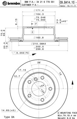 Disque de frein COATED DISC LINE