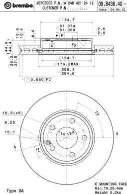 Disque de frein COATED DISC LINE