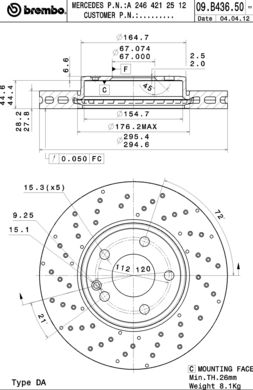 Disque de frein COATED DISC LINE