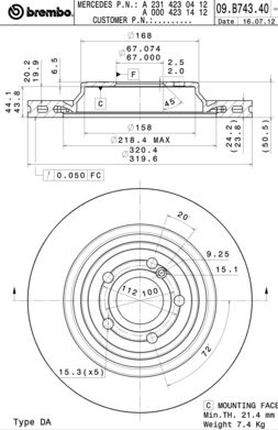 Disque de frein COATED DISC LINE