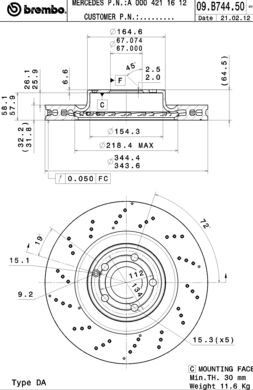 Disque de frein COATED DISC LINE