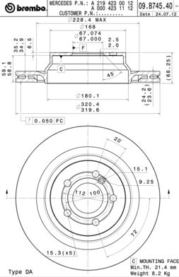 Disque de frein COATED DISC LINE