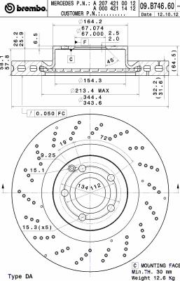 Disque de frein COATED DISC LINE