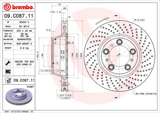 Disque de frein COATED DISC LINE