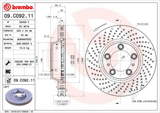 Disque de frein COATED DISC LINE