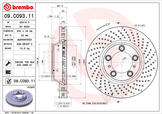 Disque de frein COATED DISC LINE