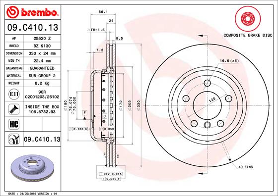 Disque de frein TWO-PIECE DISCS LINE