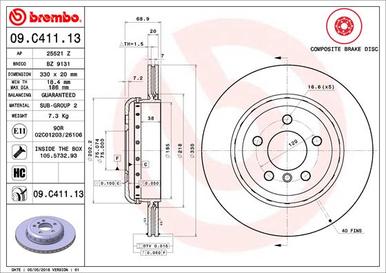 Disque de frein TWO-PIECE DISCS LINE