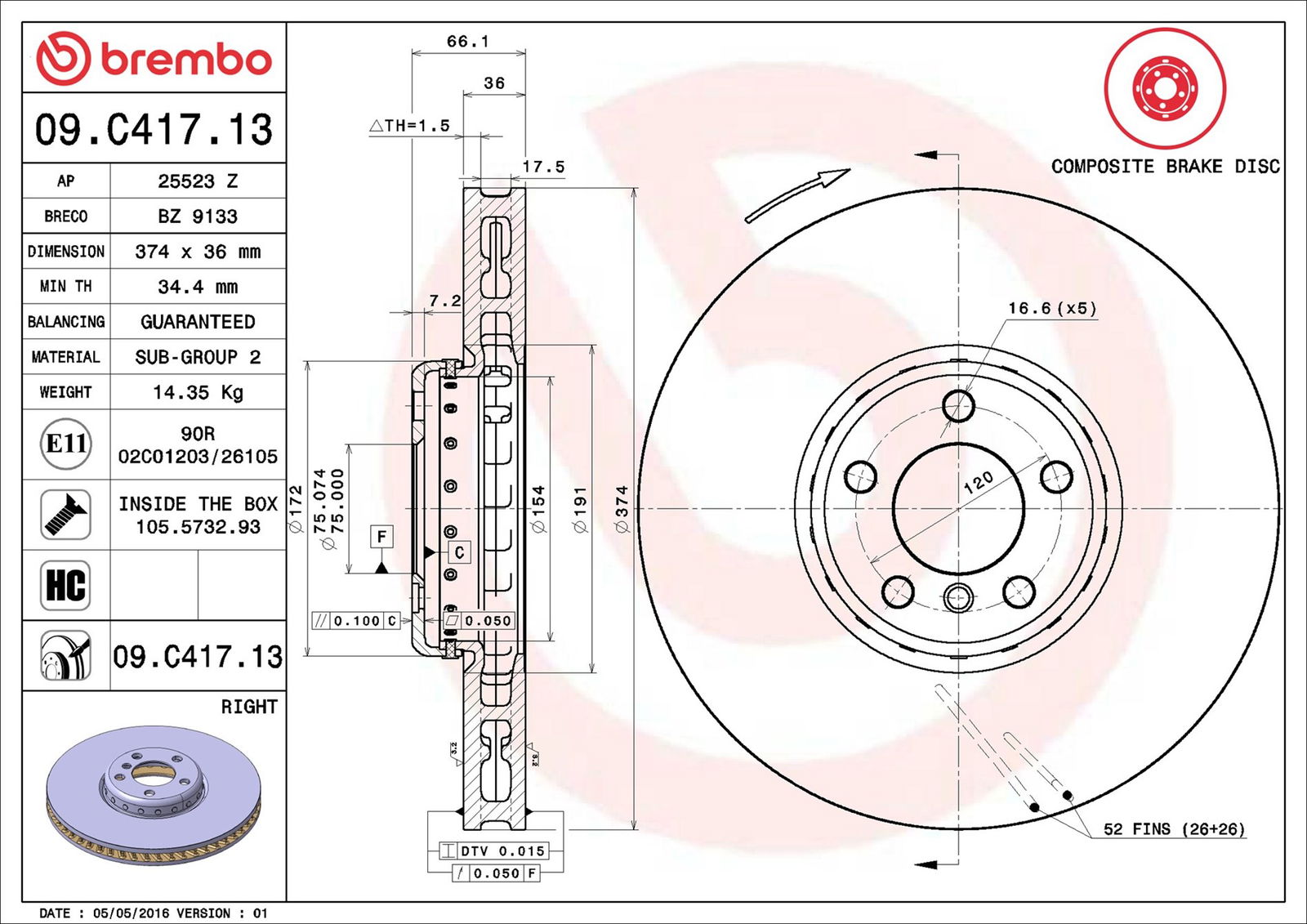 Disque de frein TWO-PIECE DISCS LINE