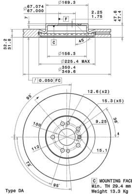 Disque de frein COATED DISC LINE