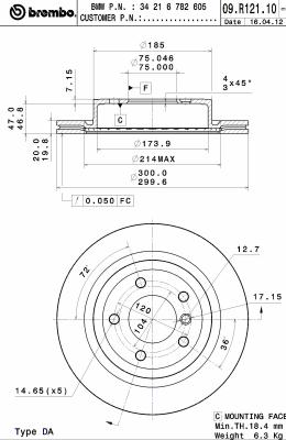 Disque de frein COATED DISC LINE