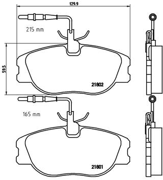 Kit de plaquettes de frein, frein à disque