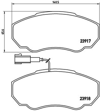 Kit de plaquettes de frein, frein à disque