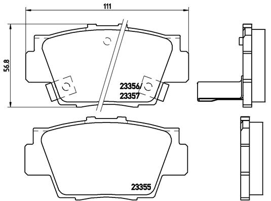 Kit de plaquettes de frein, frein à disque