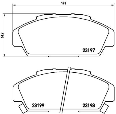 Kit de plaquettes de frein, frein à disque