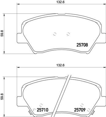 Kit de plaquettes de frein, frein à disque