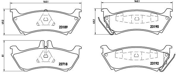 Kit de plaquettes de frein, frein à disque