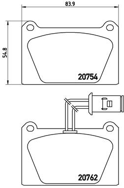 Kit de plaquettes de frein, frein à disque