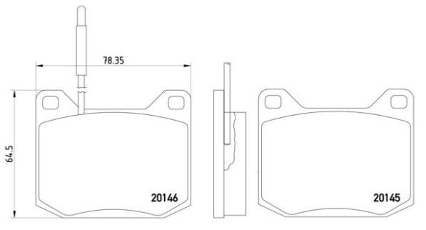 Kit de plaquettes de frein, frein à disque