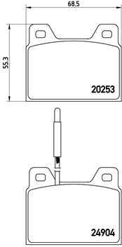 Kit de plaquettes de frein, frein à disque