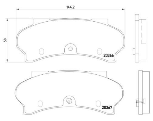 Kit de plaquettes de frein, frein à disque