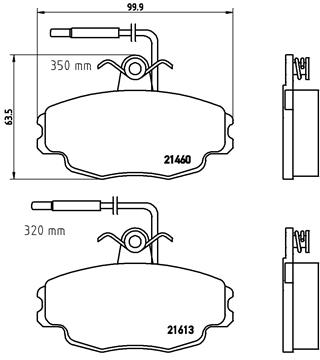 Kit de plaquettes de frein, frein à disque