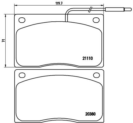 Kit de plaquettes de frein, frein à disque