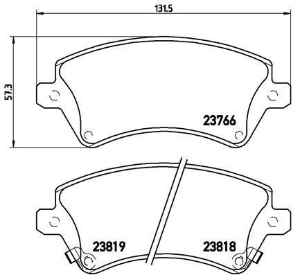 Kit de plaquettes de frein, frein à disque