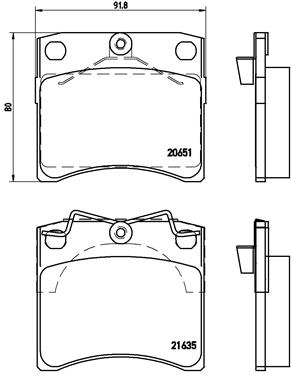 Kit de plaquettes de frein, frein à disque