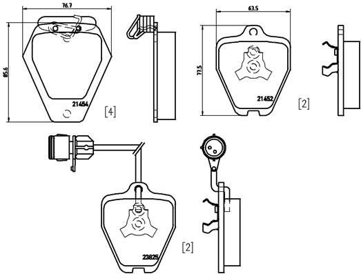 Kit de plaquettes de frein, frein à disque