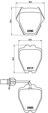 Kit de plaquettes de frein, frein à disque