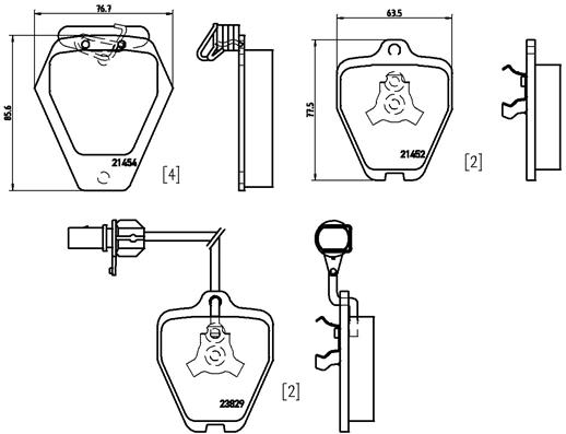 Kit de plaquettes de frein, frein à disque