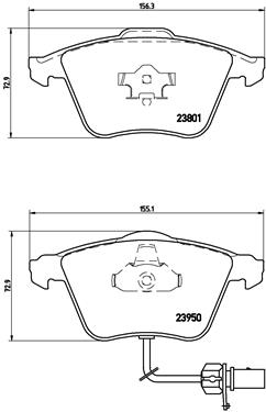 Kit de plaquettes de frein, frein à disque