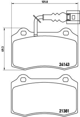 Kit de plaquettes de frein, frein à disque