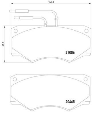 Kit de plaquettes de frein, frein à disque