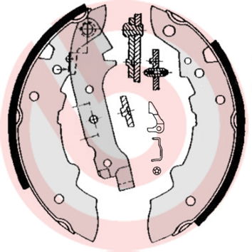 Jeu de mâchoires de frein