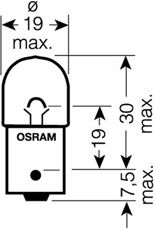 Ampoule, éclairage de la boîte à gants OSRAM ULTRA LIFE